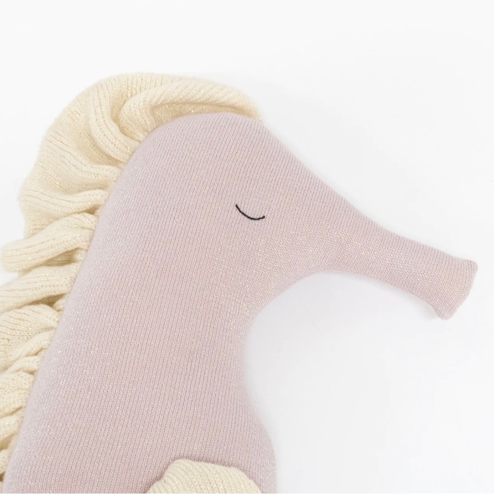 Meri Meri Seahorse Knit Stuffed Toy - Picture 2 of 5